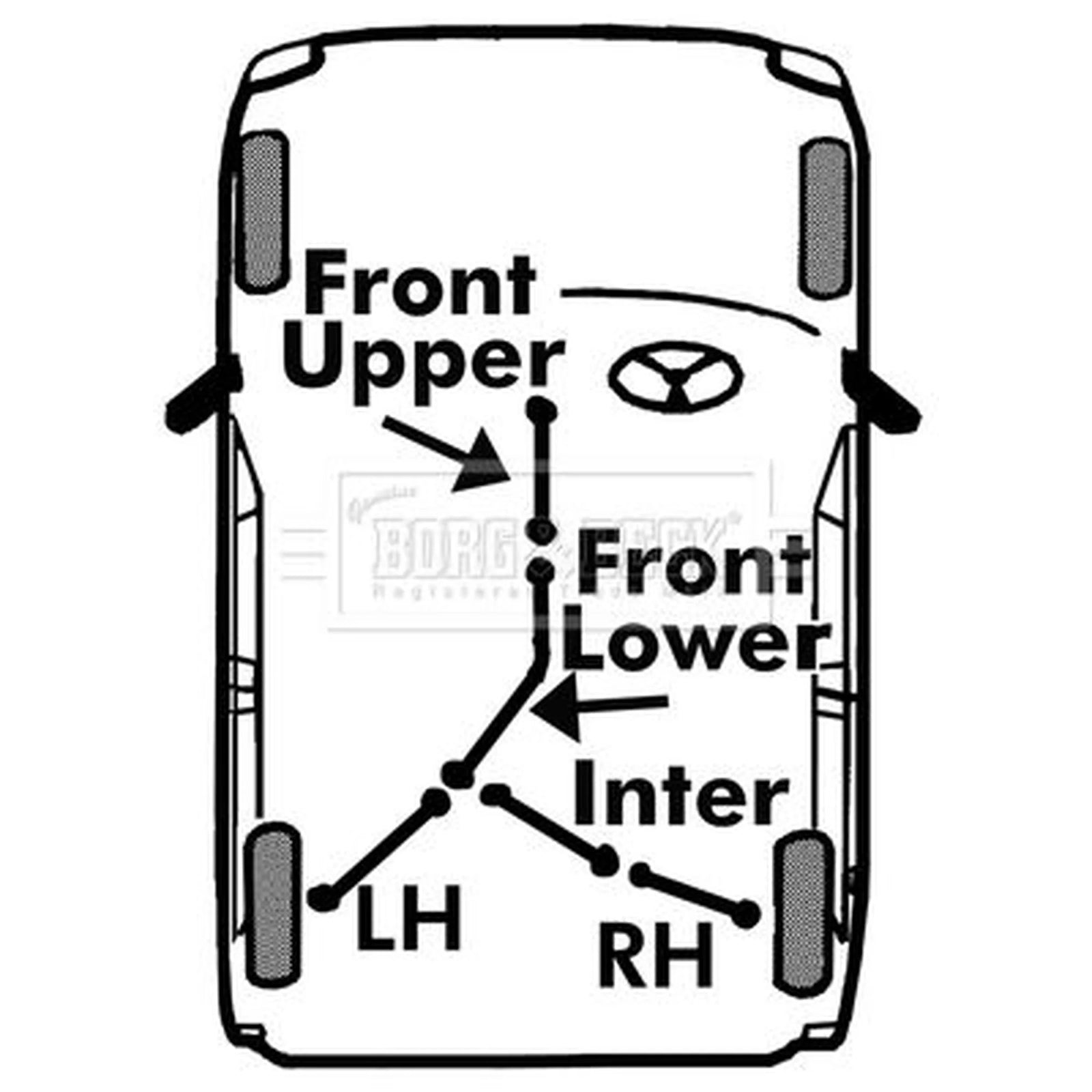 Borg & Beck Handbrake Cable Left Rear BKB2320