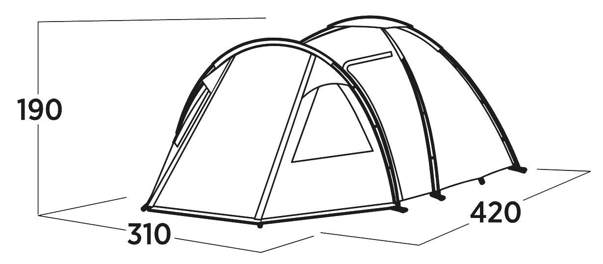 Easy Camp Kinn 5 Pole Tent Green 5 Person