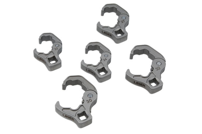 Laser Ratchet Flare Nut Wrench Set 1/2"D 22mm - 32mm