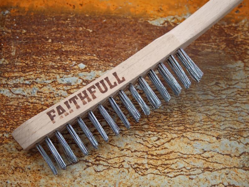 Faithfull Heavy-Duty Scratch Brush, Two Row