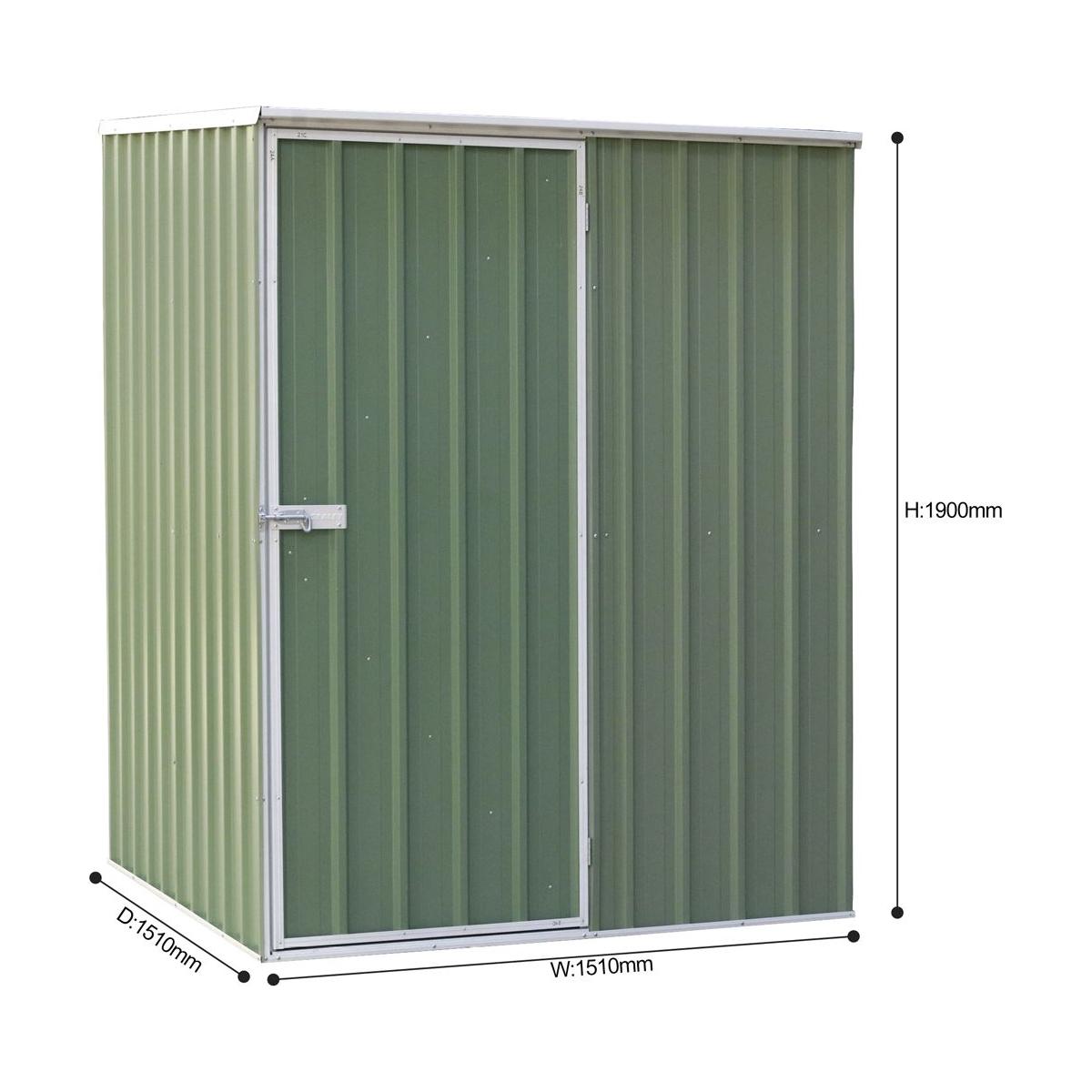 Dellonda Galvanised Steel Metal Garden Shed  Green