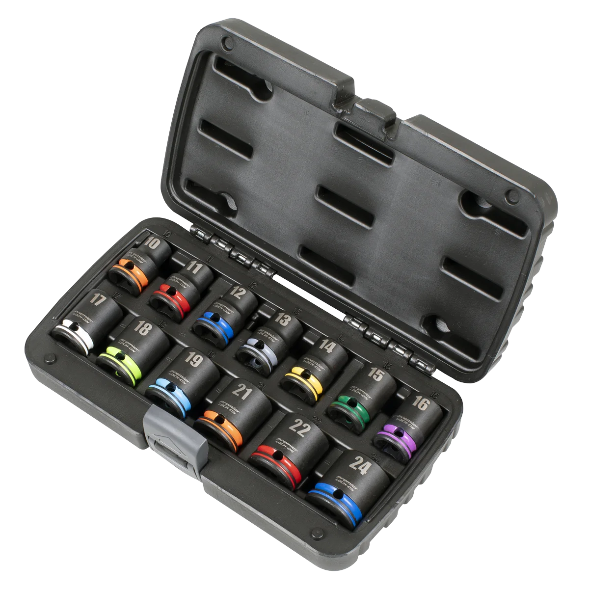 Sealey Premier Lock-On Impact Socket Set 1/2" Drive 13 Piece Metric