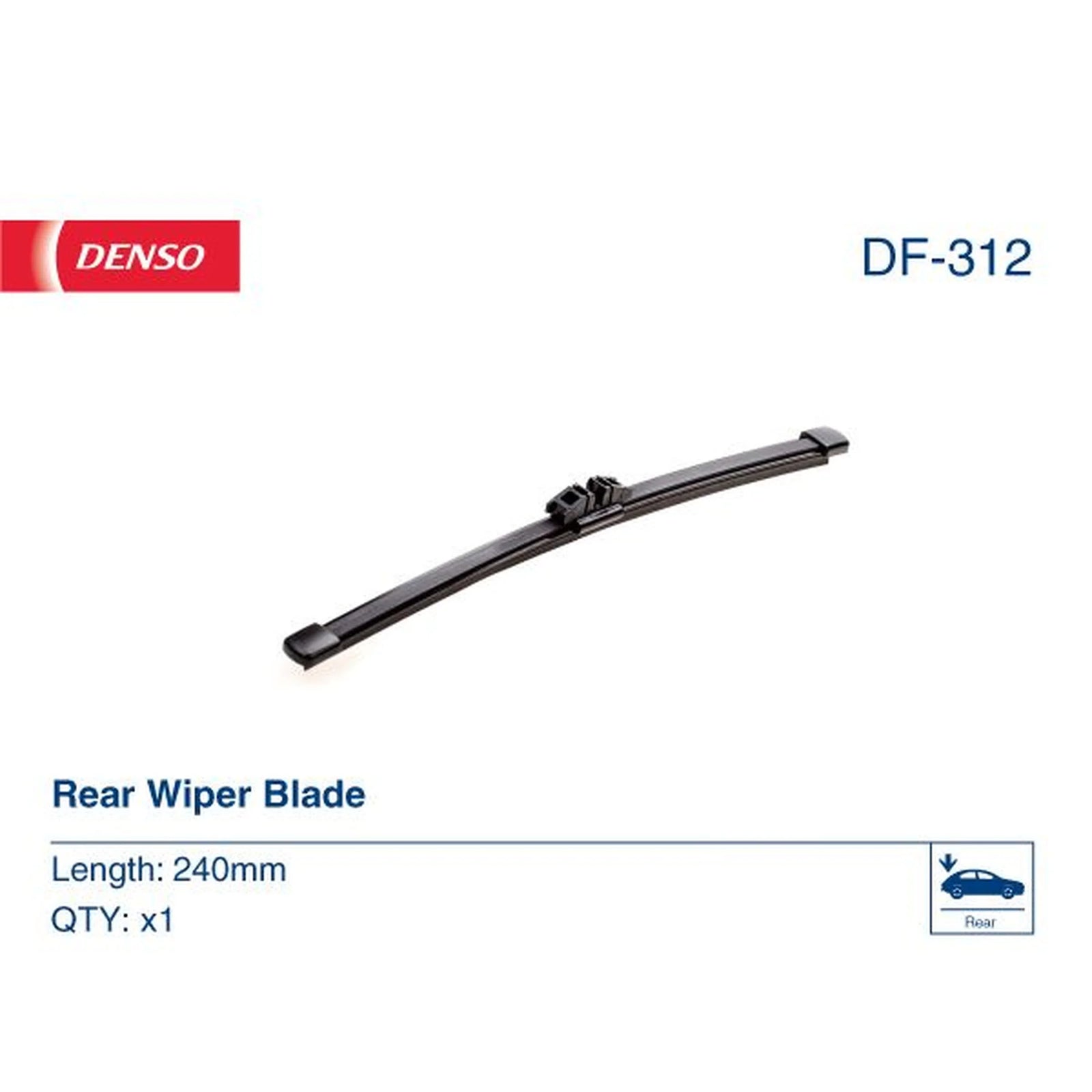 Denso Front & Rear Wiper Blade Set fits Citroën C5 III Break 2008-2017
