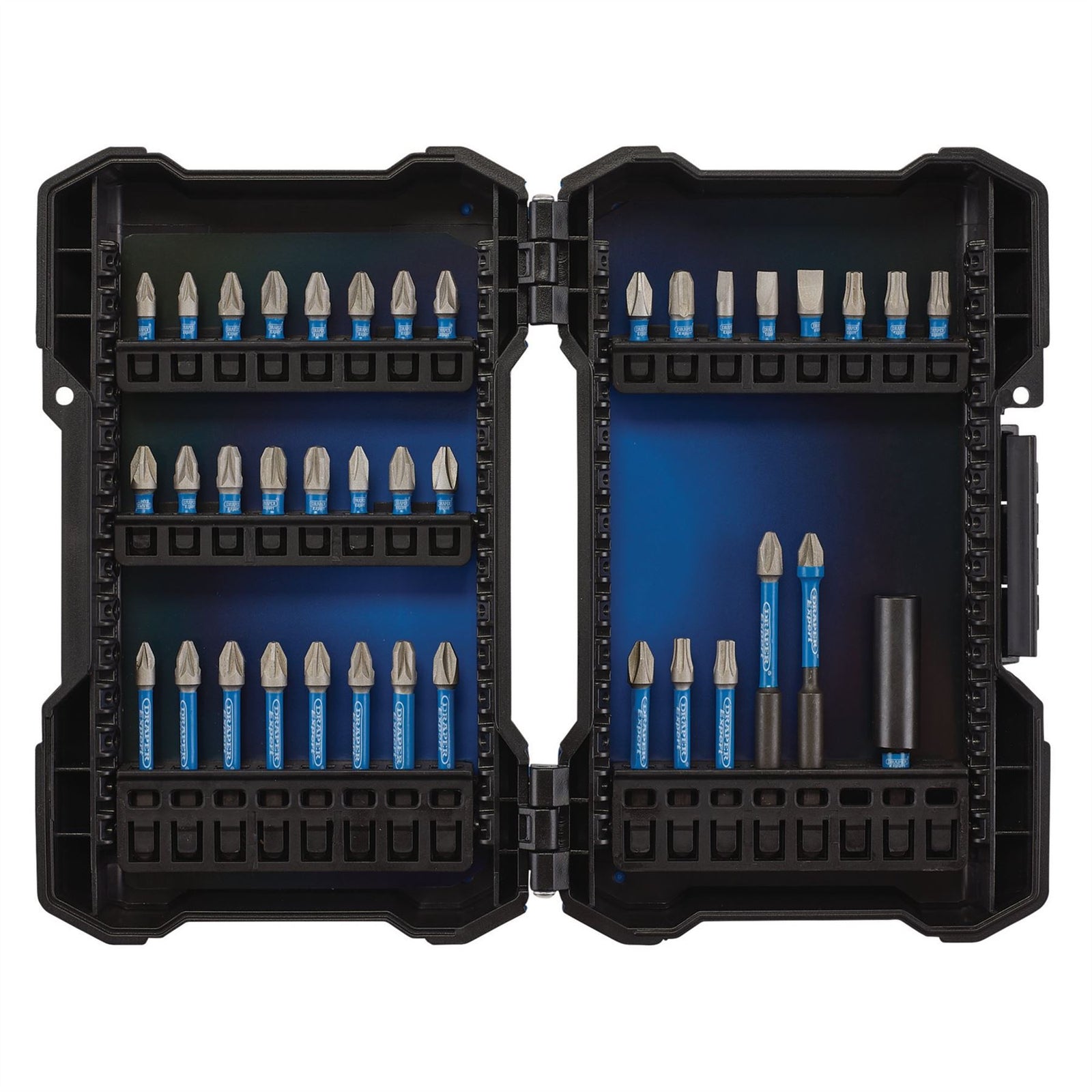 Draper Expert Impact Screwdriver Bit Set, 1/4" Hex (38 Piece) 04929