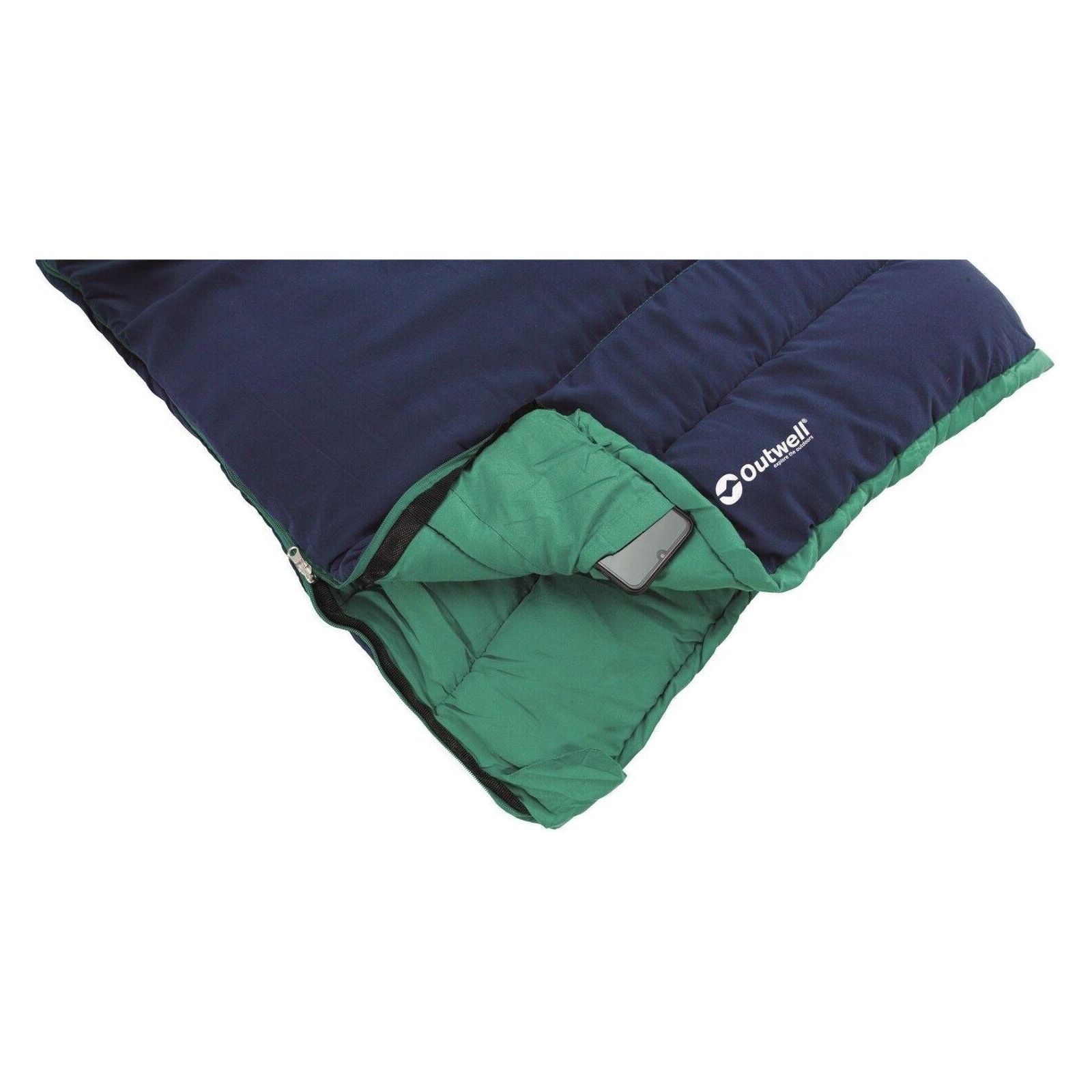 Outwell Champ Junior / Childrens Rectangular Shaped Sleeping Bag - Ocean Blue