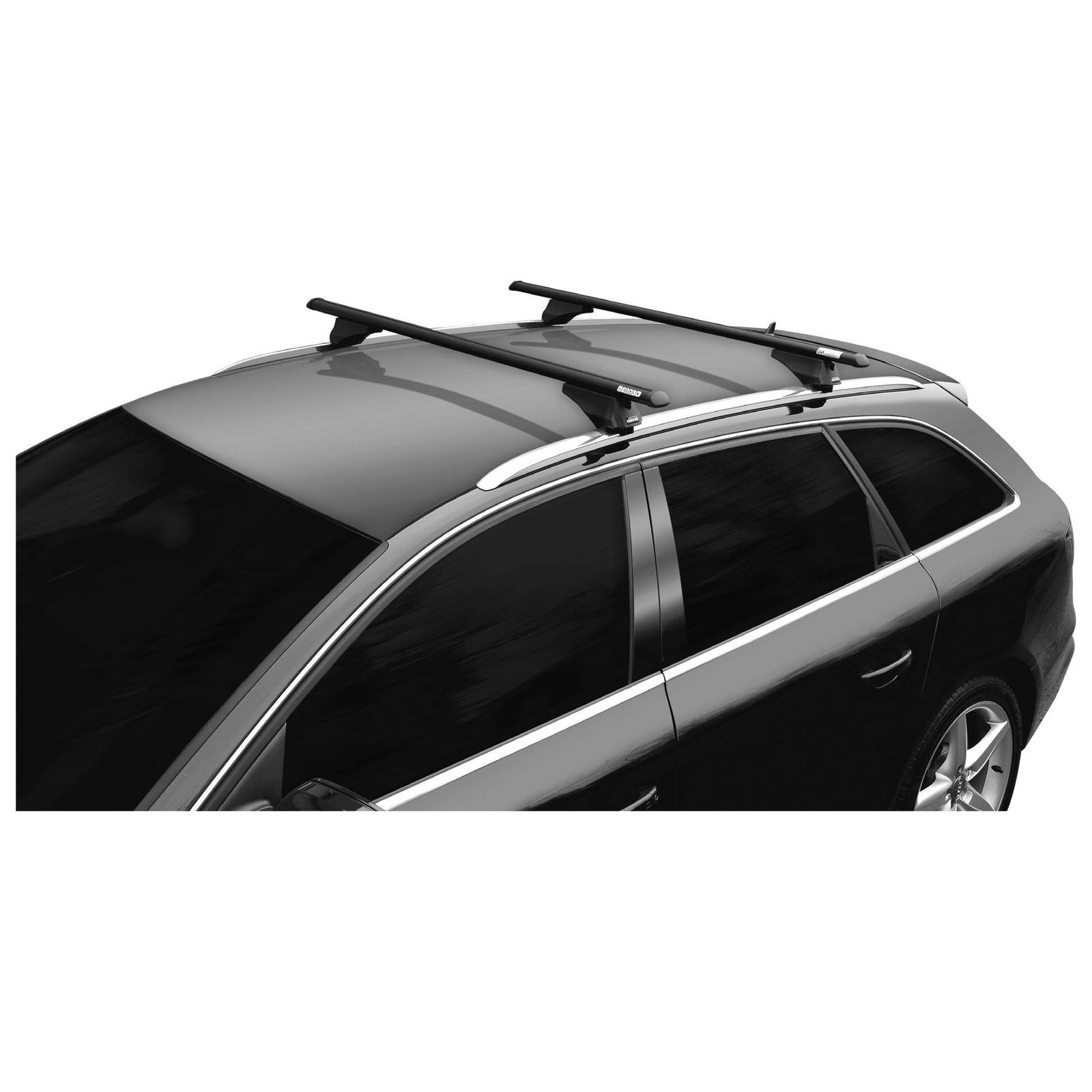 Aluminium Black Locking Roof Rack Cross Bars fits Audi A4 2015-2020 Avant