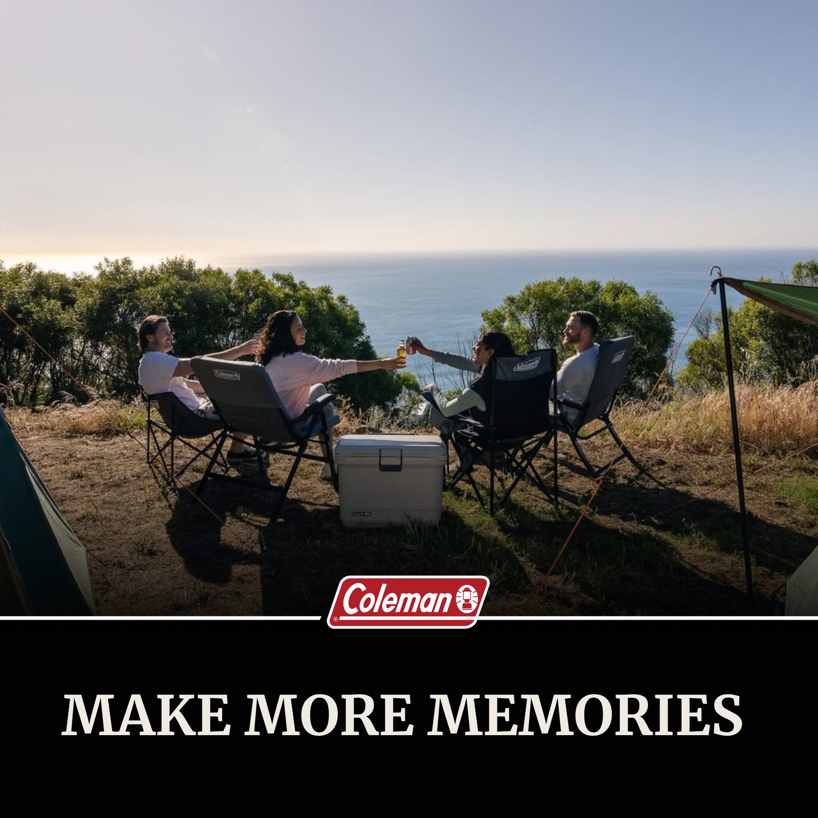 Coleman Pack Away Table with 2 Benches for 4 Persons