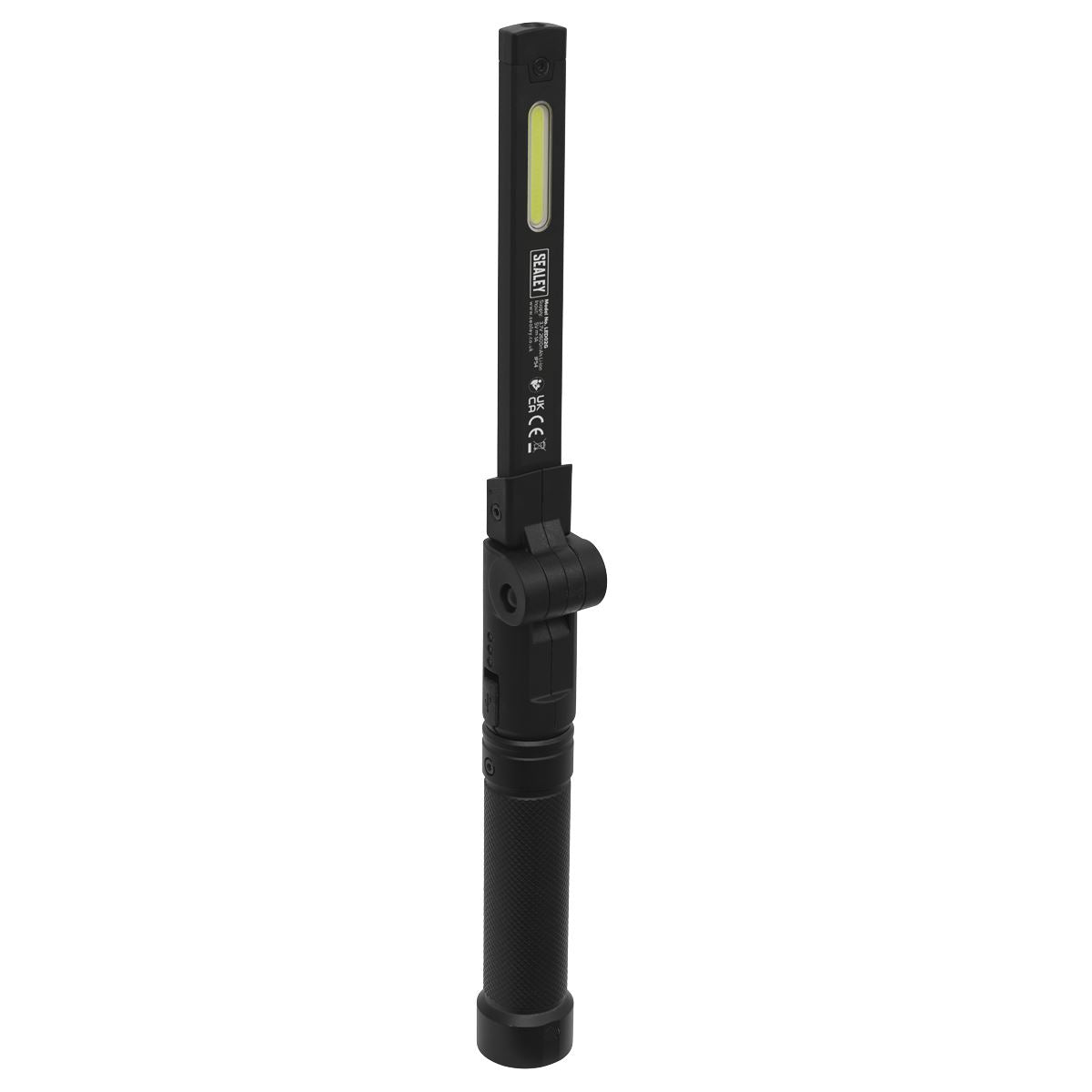 Sealey Rechargeable Aluminium Folding Pocket Light 2 COB & 1 SMD LED