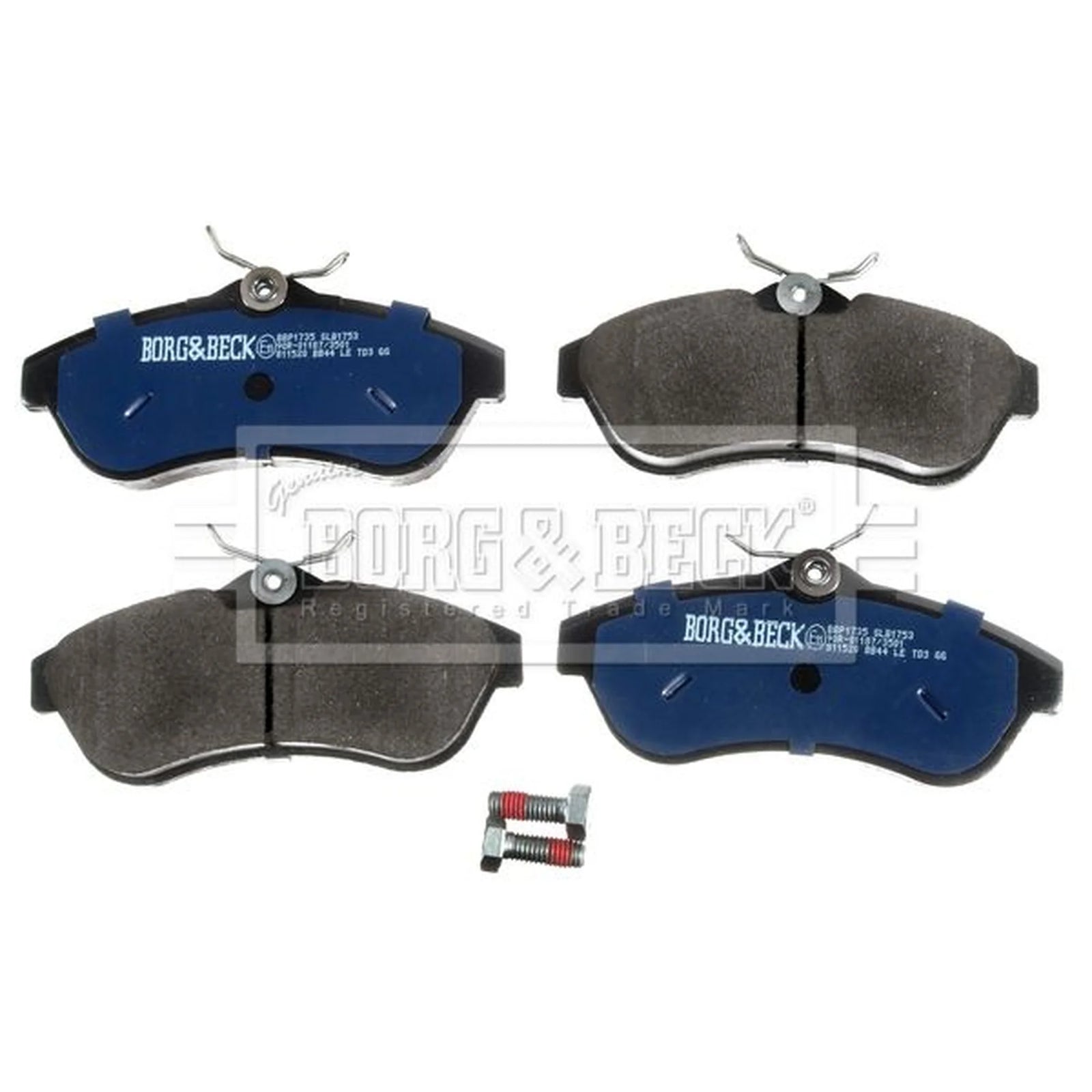 Borg & Beck 4 x Front Brake Pad Set BBP1735