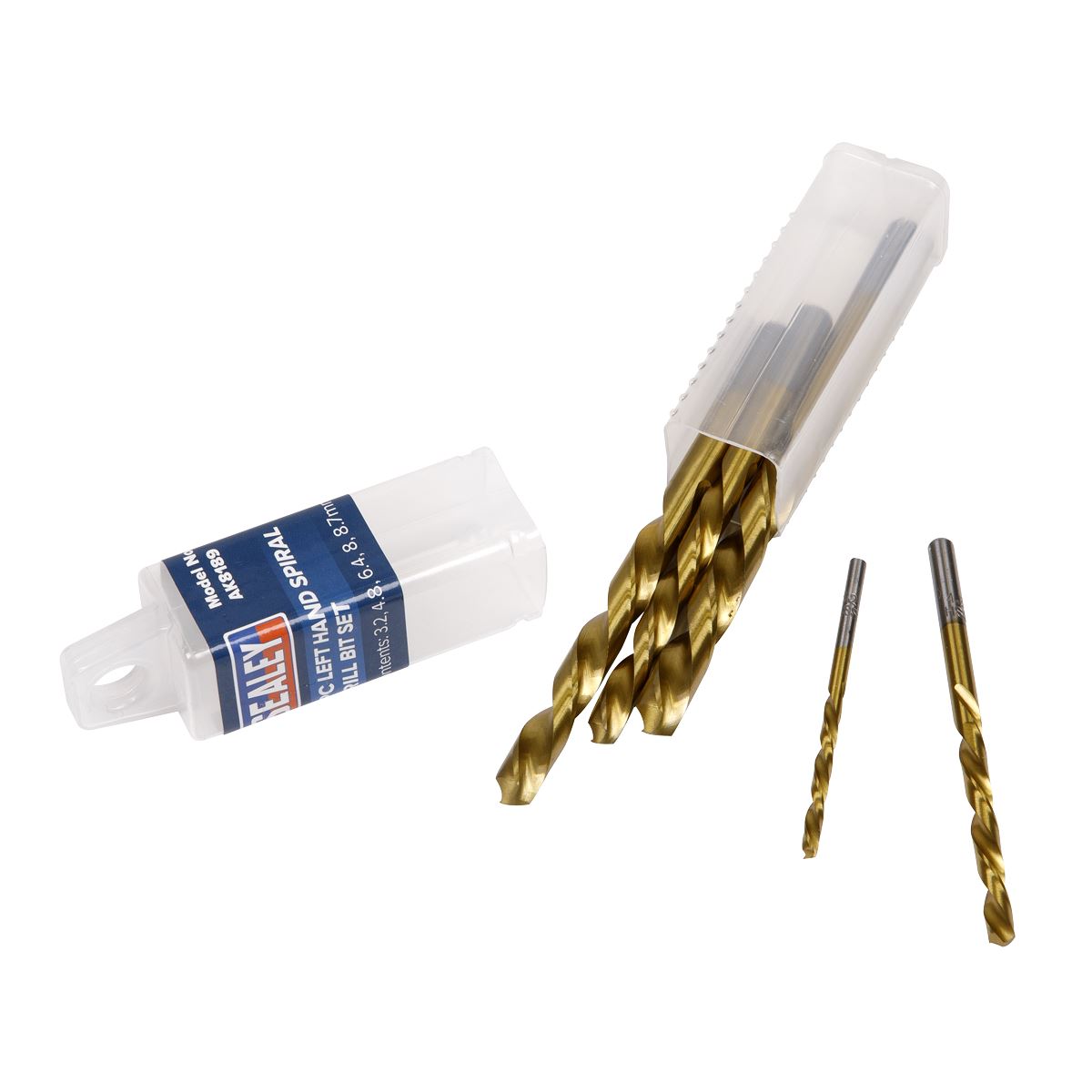 Sealey 5pc Left Hand Spiral Drill Bit Set Screw Stud Extraction Remover Removal