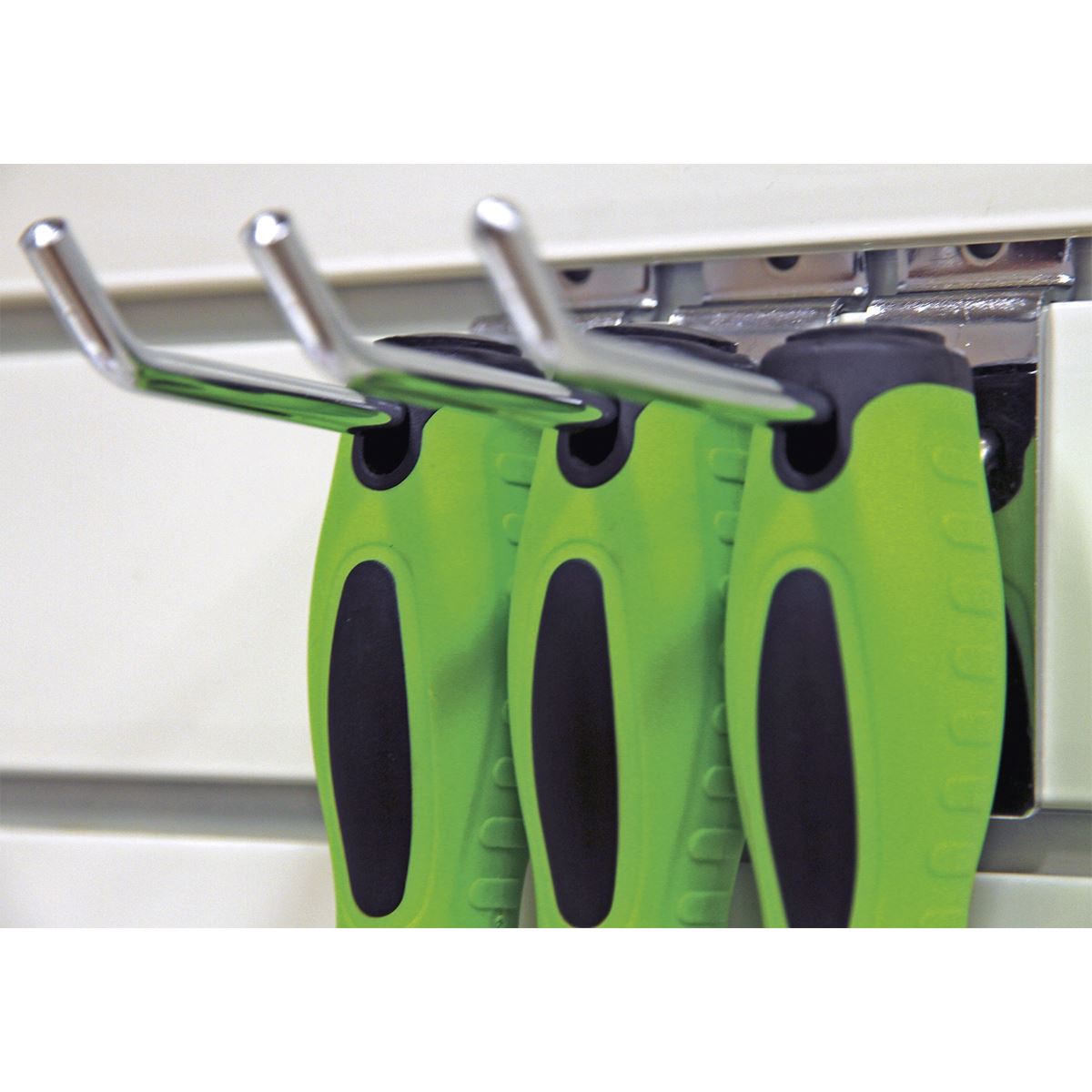 Sealey 8pc Hi Vis Screwdriver Set Magnetic Tips Slotted Pozi Phillips