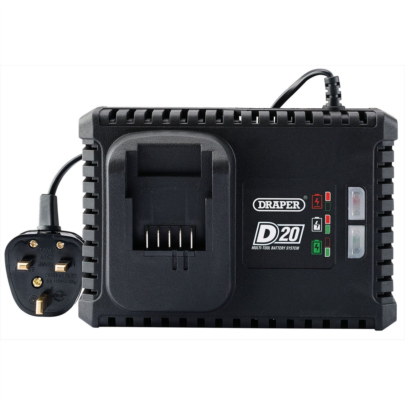 Draper D20 20V Fast Battery Charger, 4A 55913