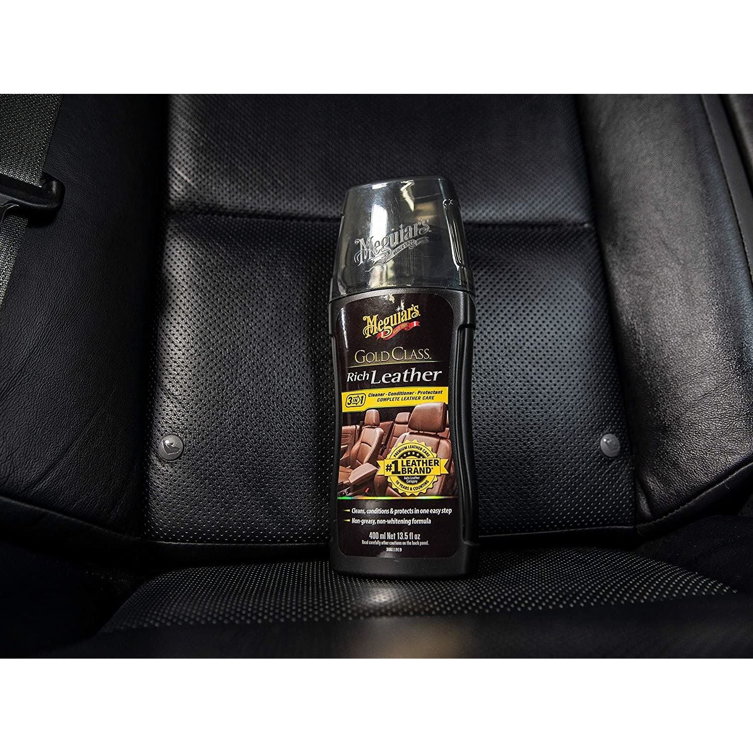 2x Meguiar's G17914EU Gold Class Rich Leather Cleaner and Conditioner 400ml
