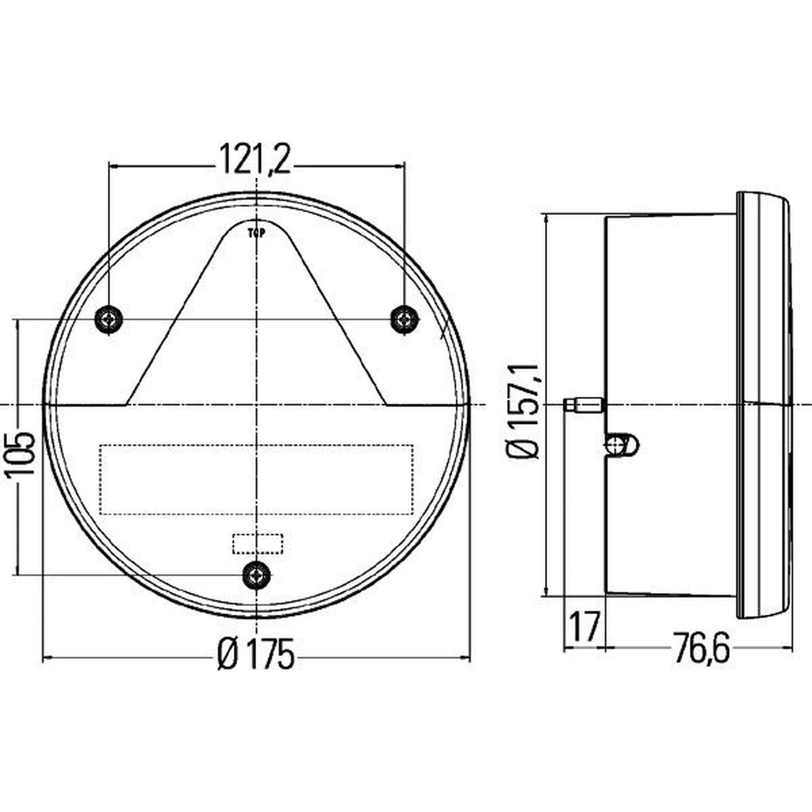 Hella Tail Light / Lamp P21W Left 2VA 012 497-151
