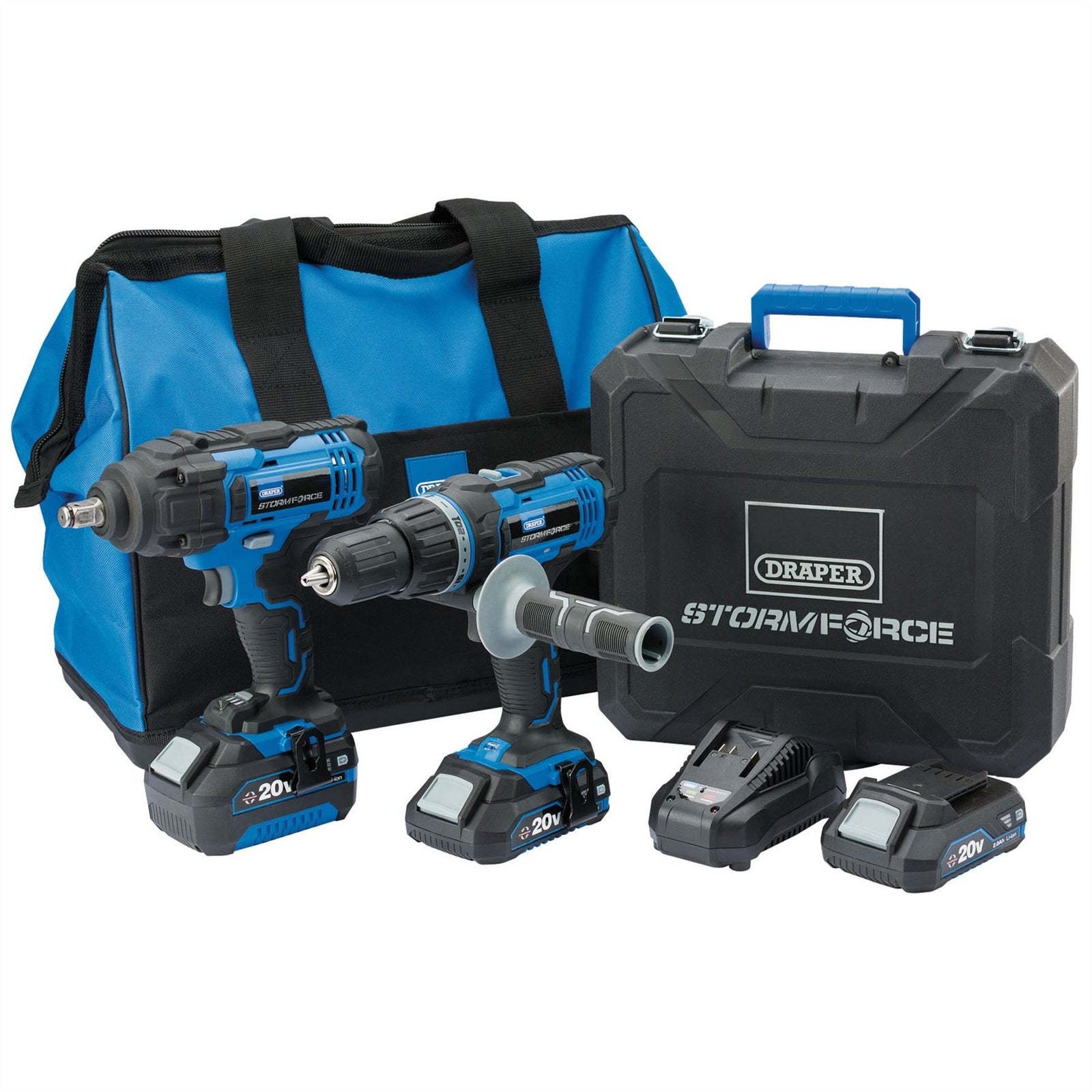 Draper Storm Force 20V Cordless Workshop Kit (7 Piece) 40451