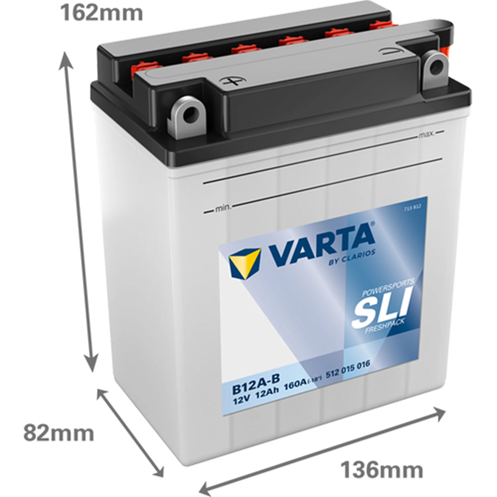 Varta Battery 12V 12Ah 160A 512015016K544