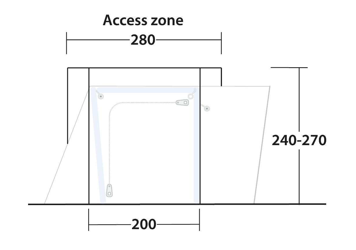 Outwell Tall Connection Jonesville 290/440SA Awning Green