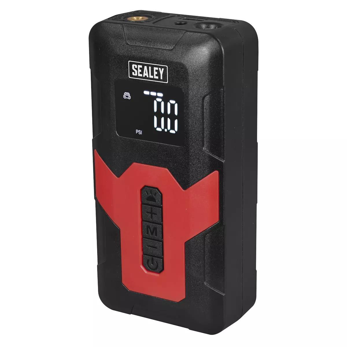Sealey Tyre Inflator & Power Bank with Worklight Rechargeable 12v, CTI140