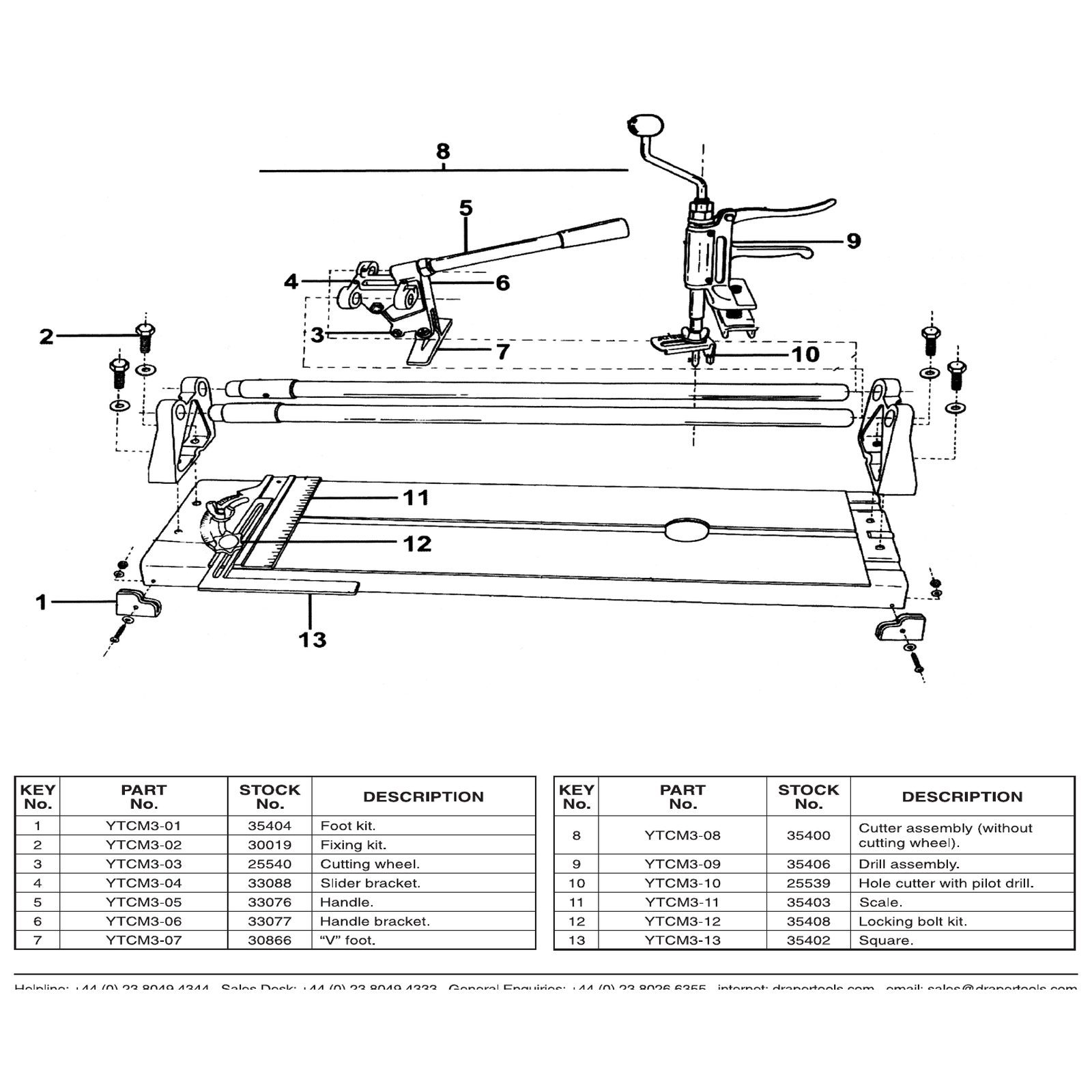Draper Cutter Assembly Without Wheel YTCM3-08 35400