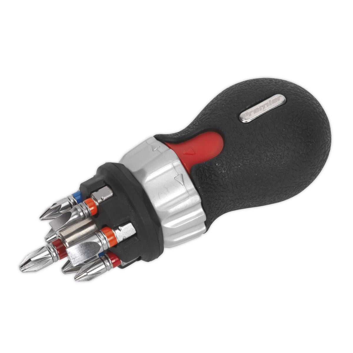 Fine Tooth Ratchet Screwdriver Set 8Pc Stubby Plat