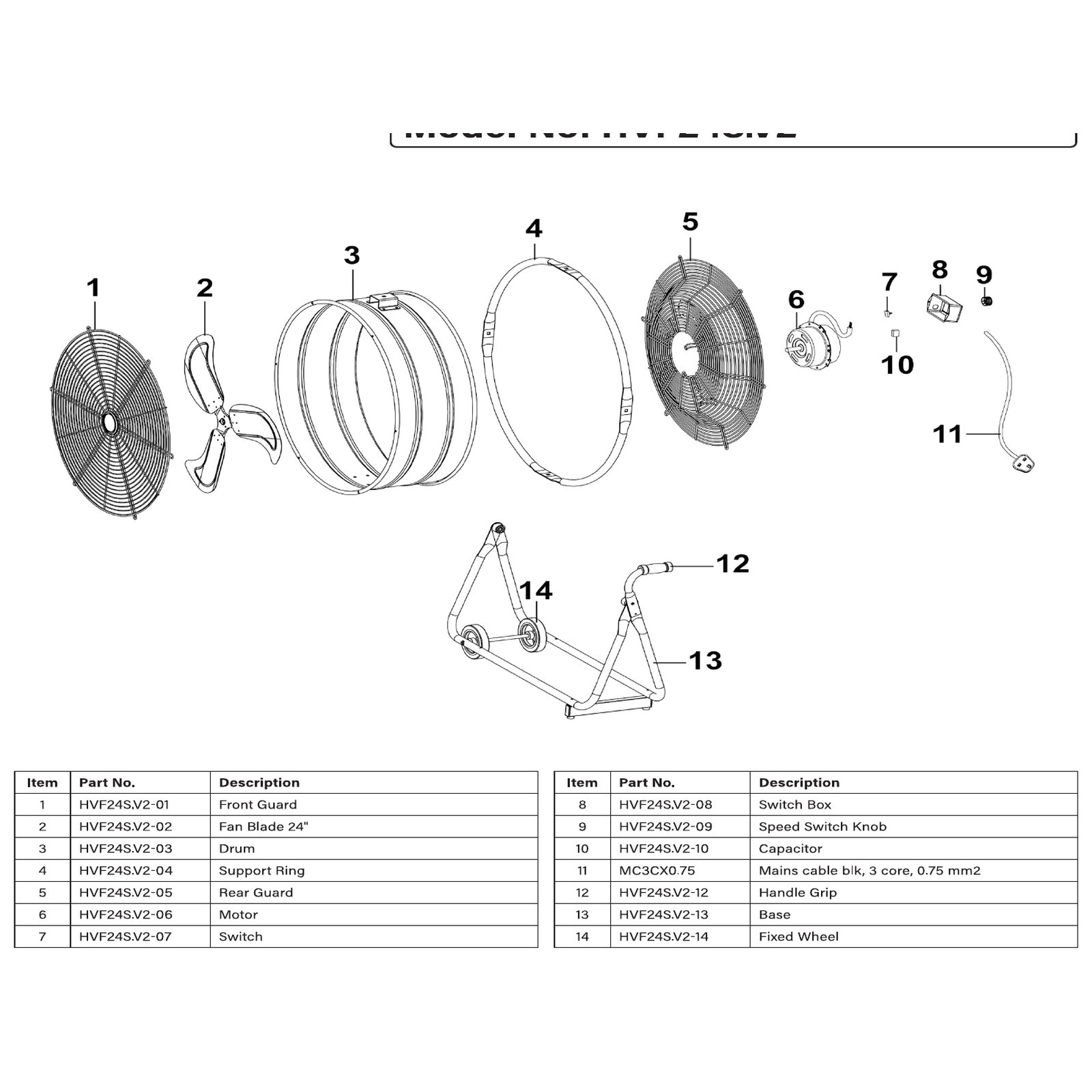 Sealey Drum HVF24S.V2-03