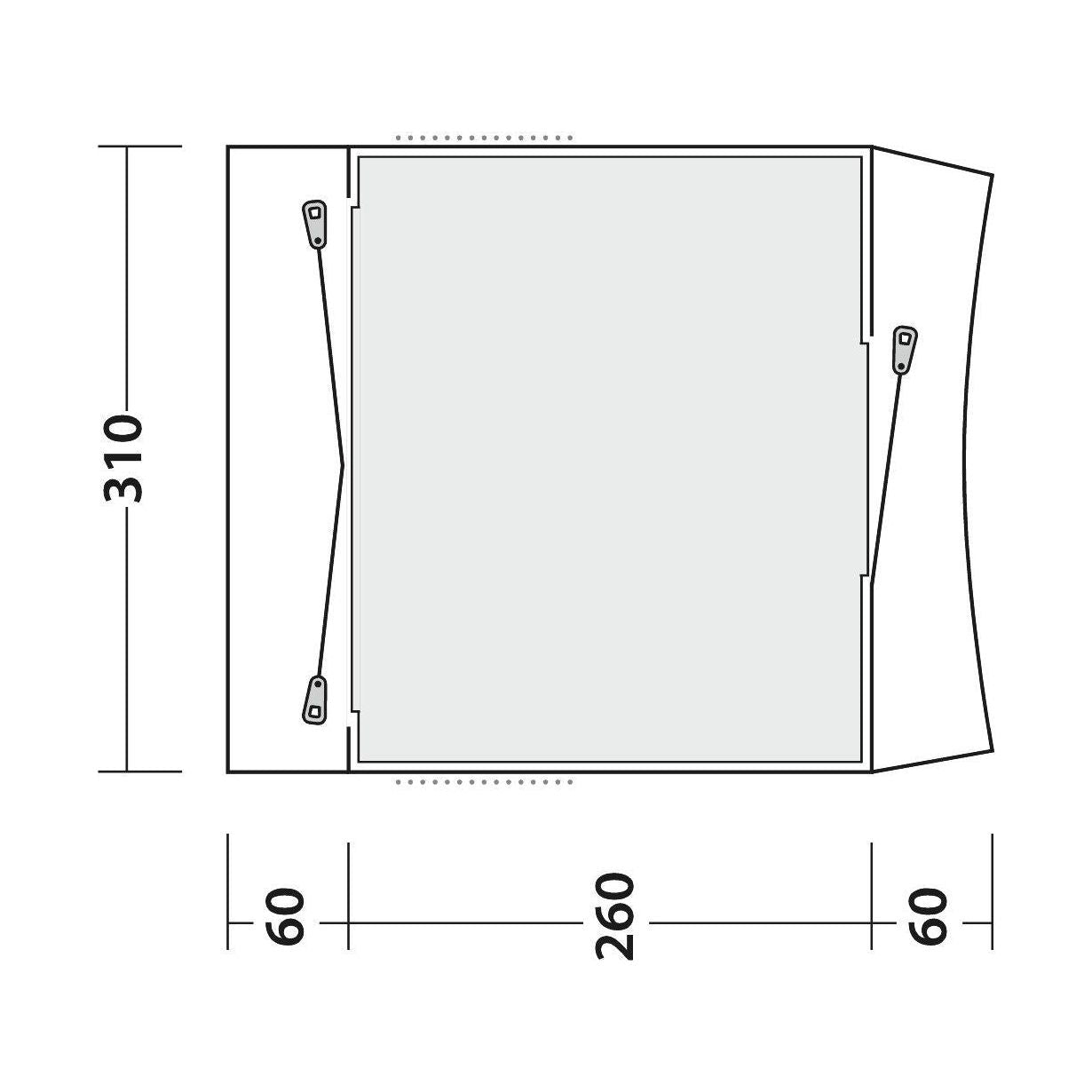 Easy Camp Wimberly Drive Away VW Campervan Awning 170 - 205 cm Height Range