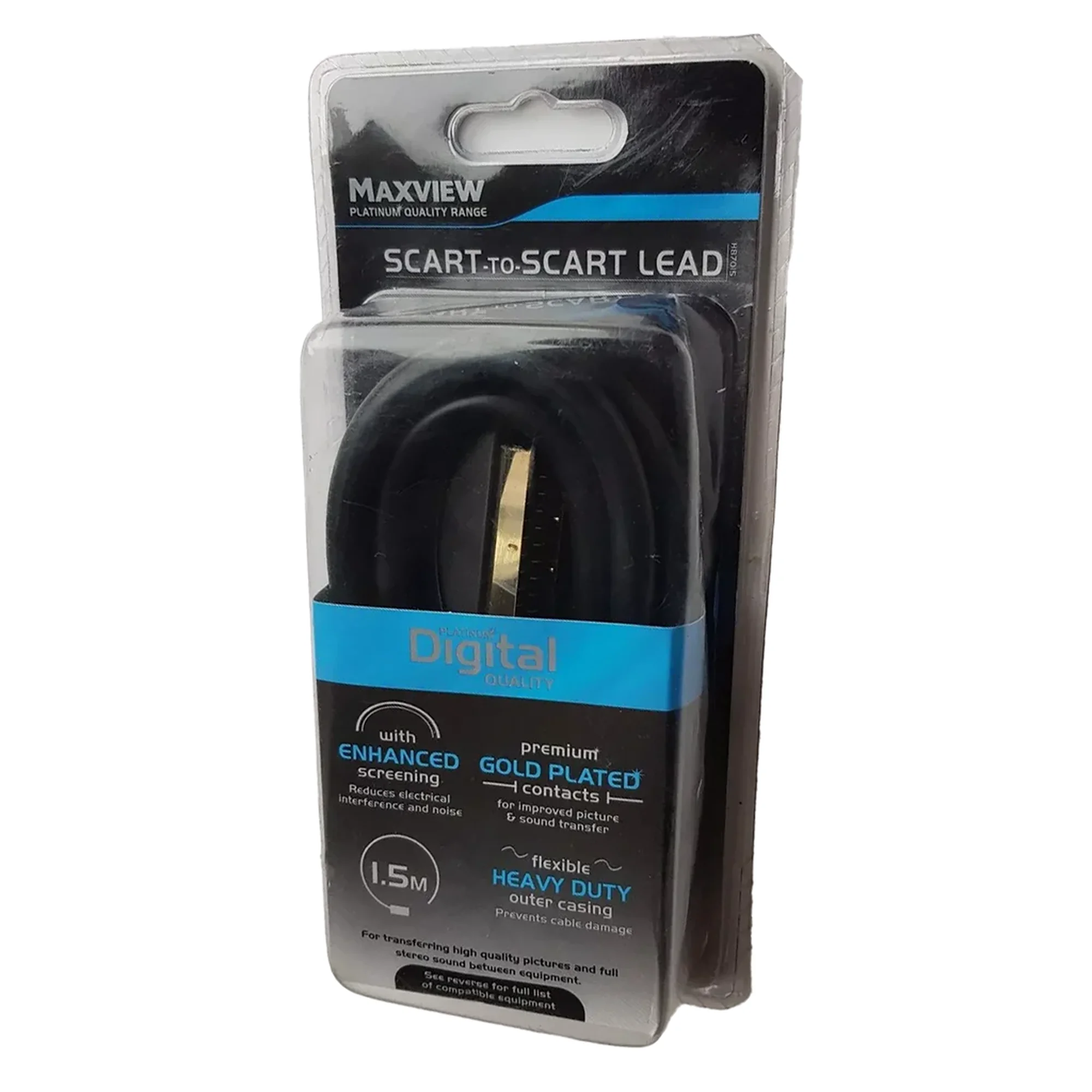 Maxview Scart to Scart Lead 1.5m High Quality Cable