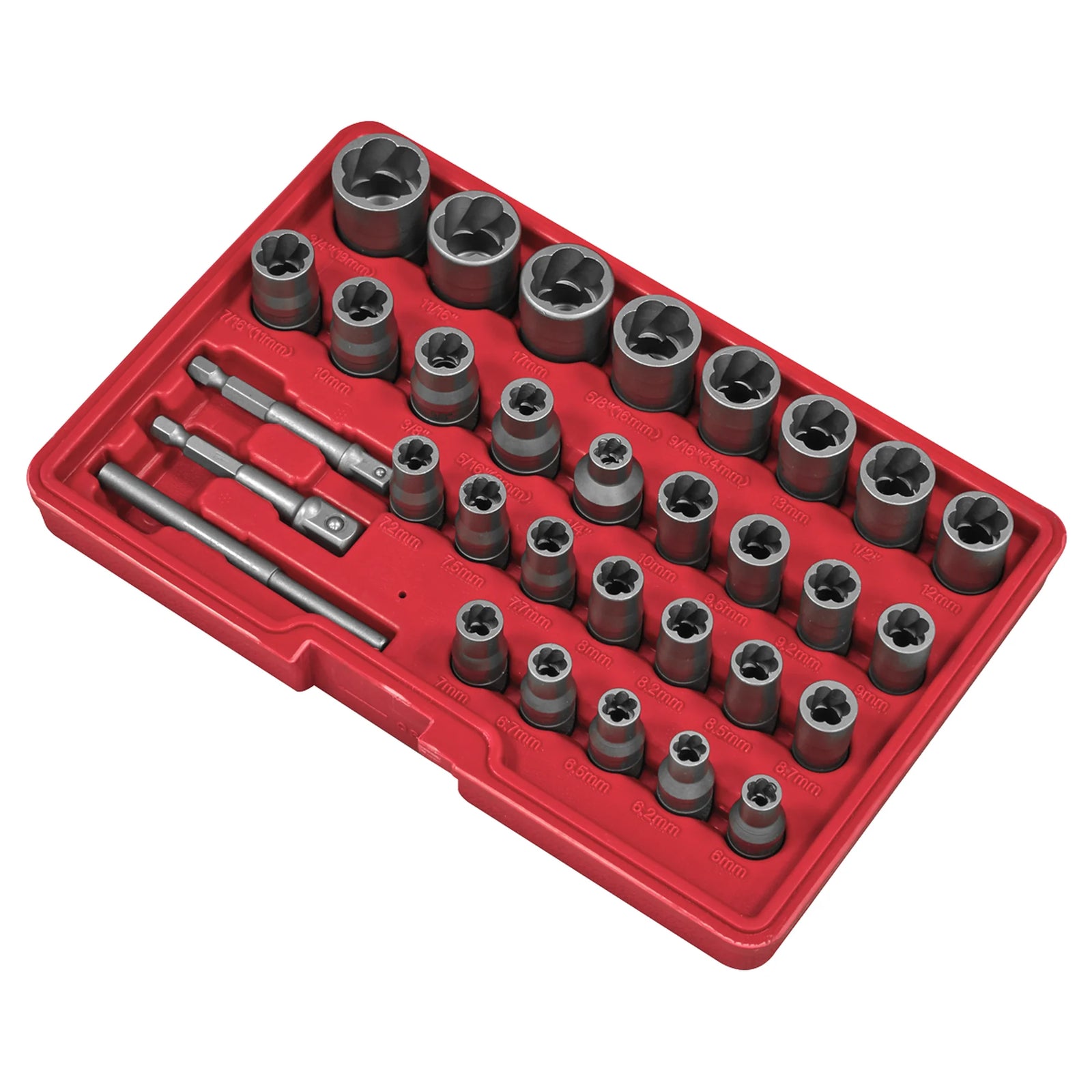 Sealey Slim Design Bolt & Nut Extractor Set 32 Piece