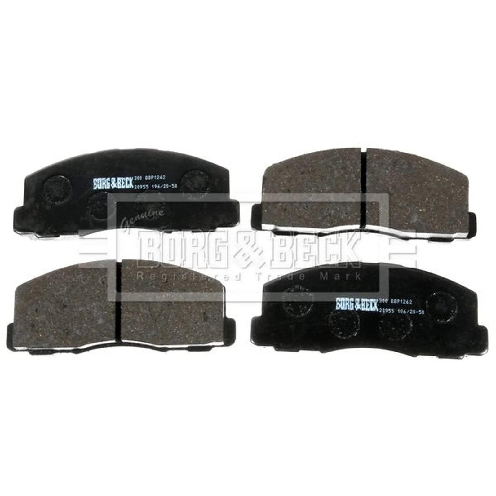 Borg & Beck 4 x Front Brake Pad Set BBP1262