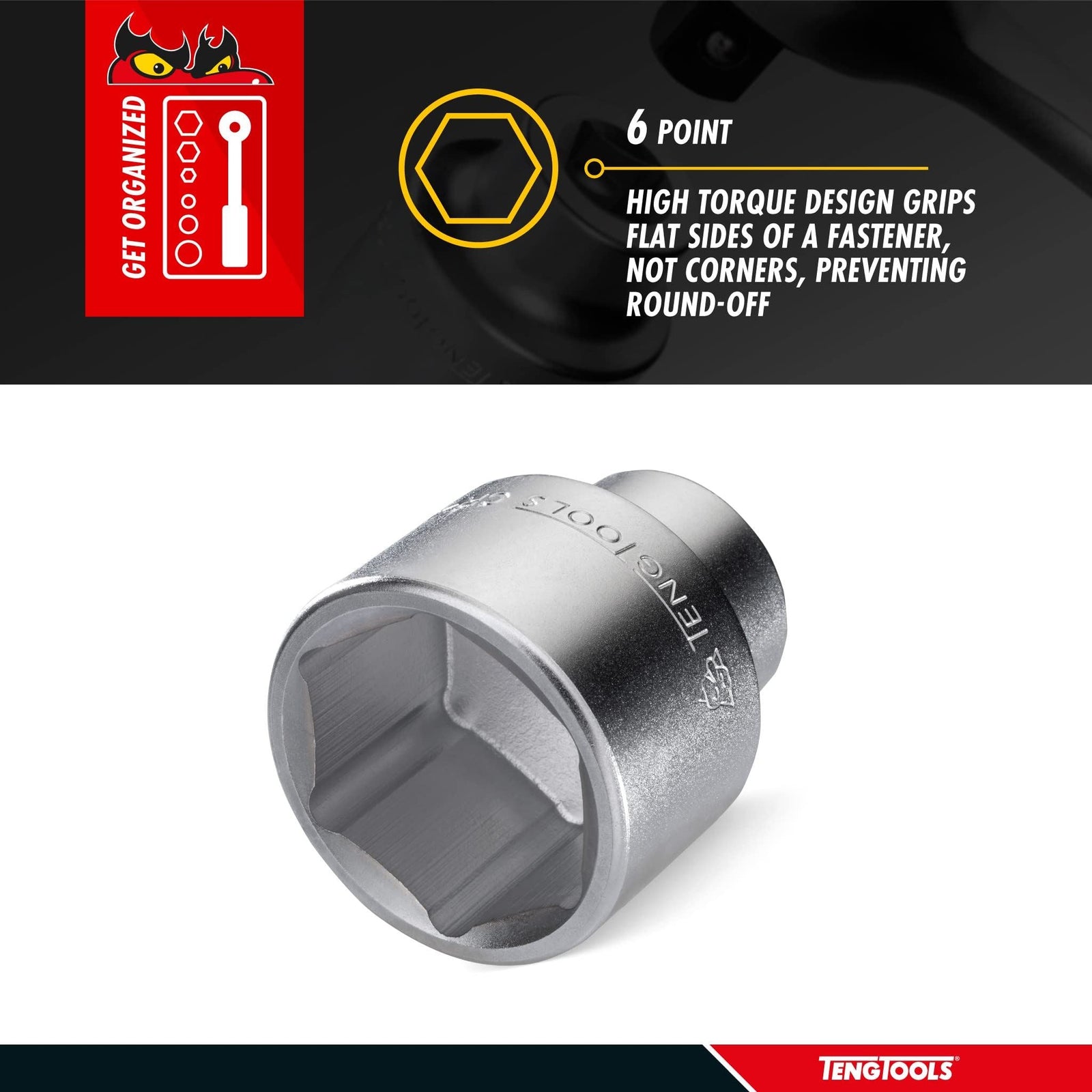 Teng Tools 3/4" Socket 6 pt Metric 19mm