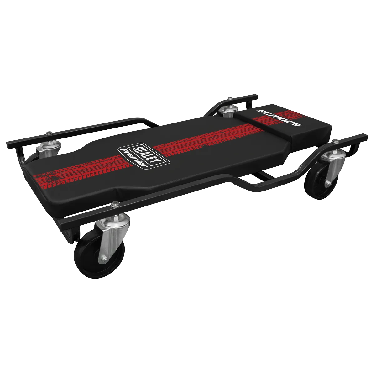 Sealey Steel Creeper SCR100S 180kg Capacity with 4 Rough Ground Wheels