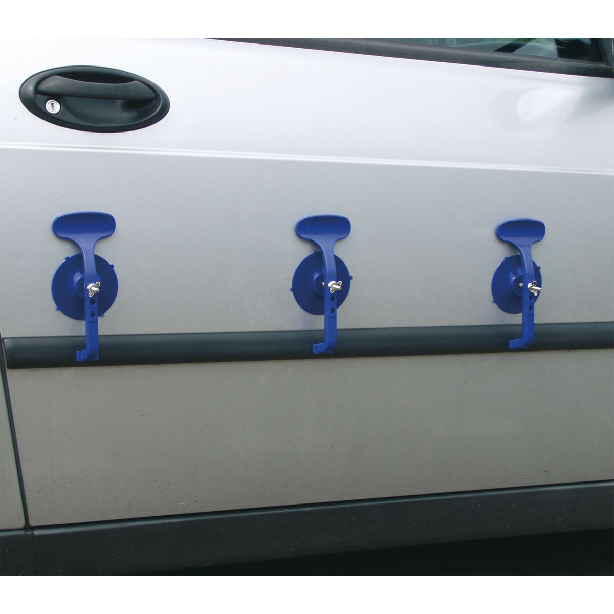 Sealey RE006 Suction Cup Clamp Set Trim Dents Panels Puller Glass Adjustable