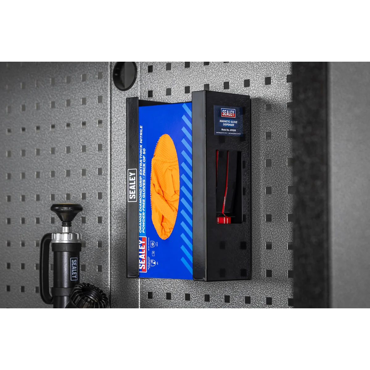 Sealey Magnetic Glove Dispenser - Black, 155 x 95 x 255mm