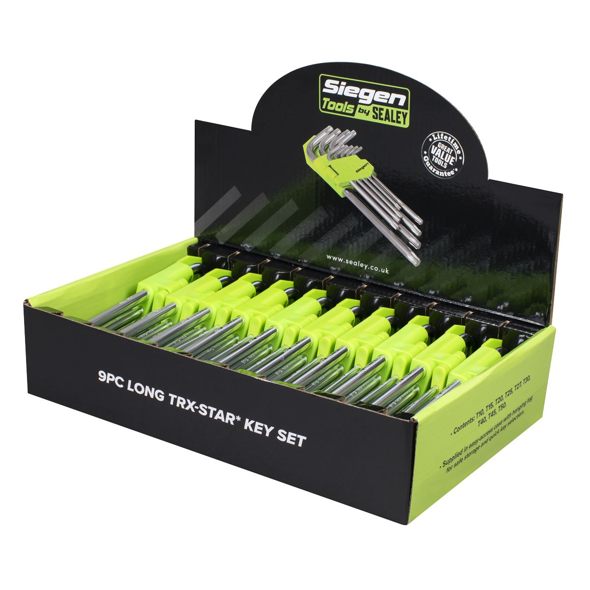 Siegen Siegen Long TRX-Star* Key Set 9pc - Display Box of 10 S01264