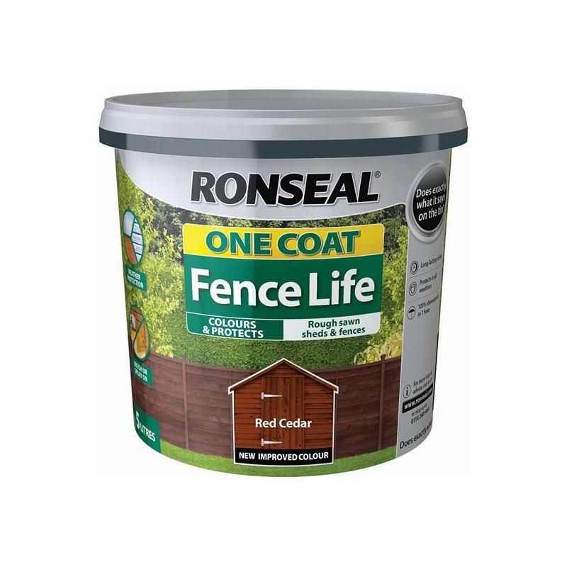 Ronseal One Coat Fence Life Red Cedar 5 litre