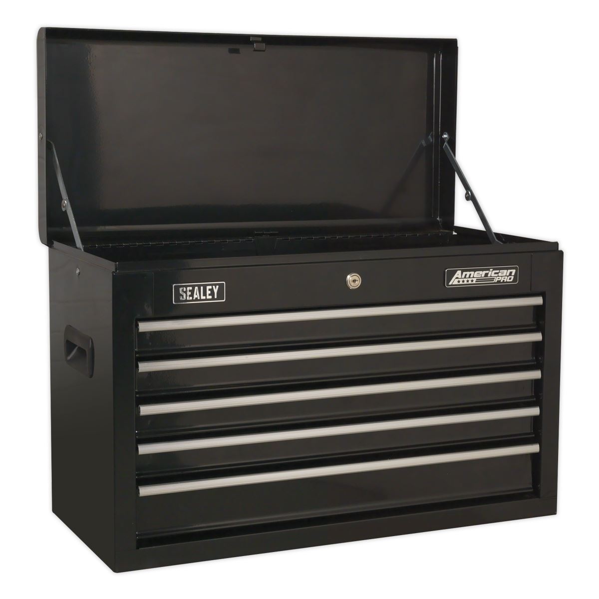 Sealey Topchest Mid-Box & Rollcab 14 Drawer Stack Black AP22BSTACK