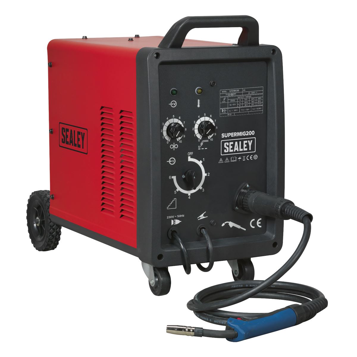 Sealey SUPERMIG200 Professional MIG Welder 200Amp 230V with Binzel Euro Torch