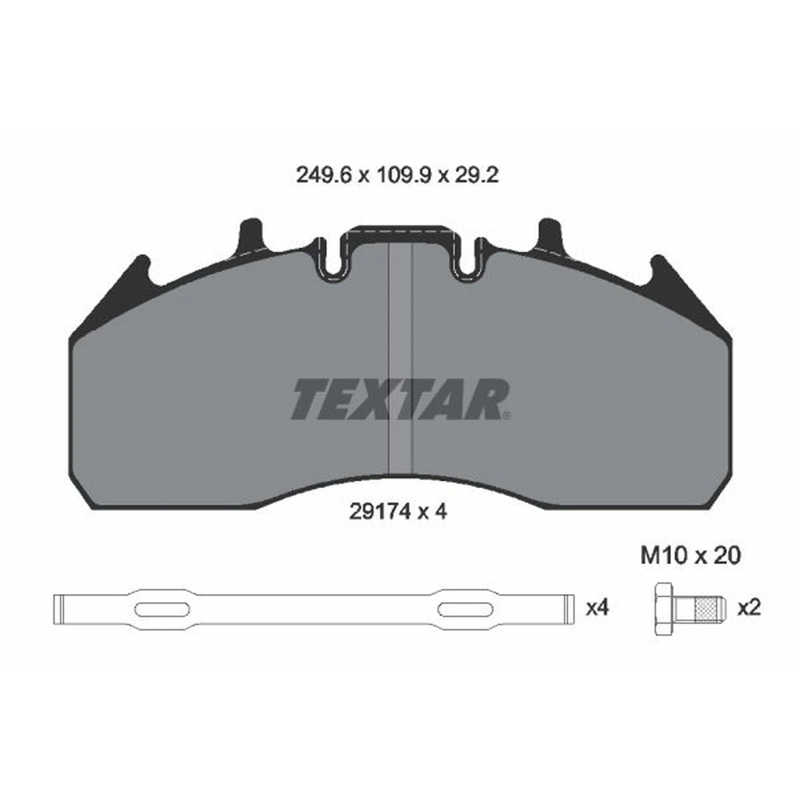 Textar Rear Brake Pad Set 2917401