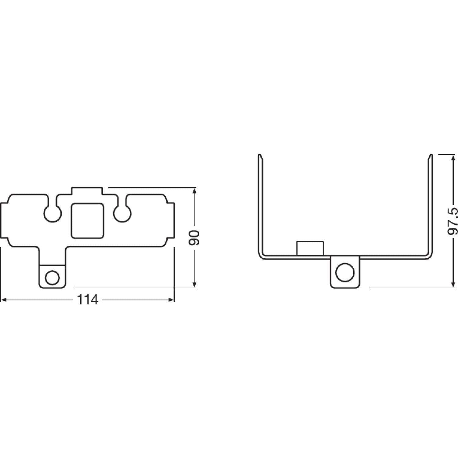 Osram LEDriving FOG additional mounting for Infinity models, FOG101-INF-M, brack