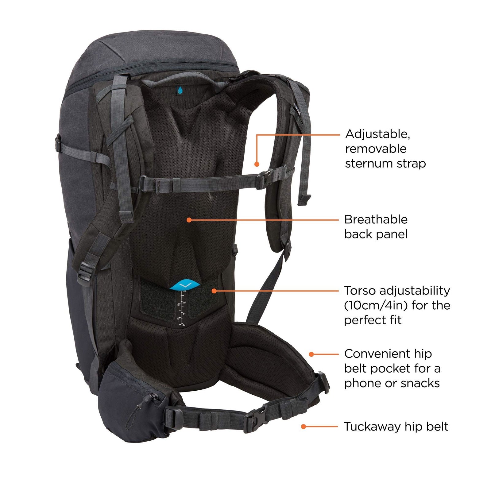 Thule AllTrail X 35L hiking backpack - Obsidian