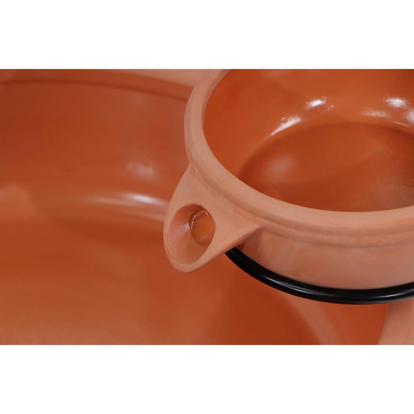 Gardenwize Garden Solar Powered Brown Terracotta Cascade Water Fountain Feature