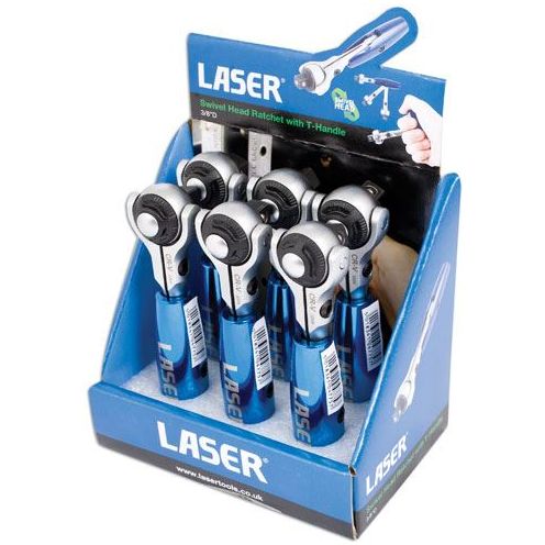 Laser Swivel Head Ratchet 3/8"D (CD) 4775