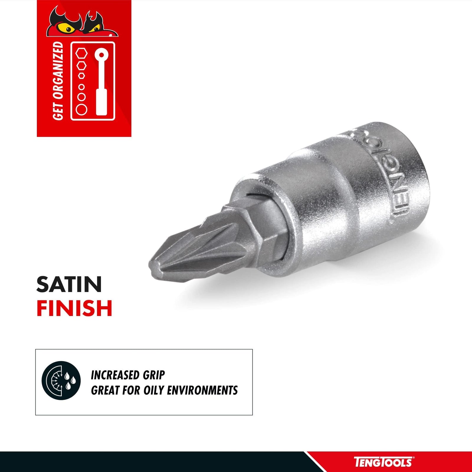 Teng Tools 1/4" PZ Bit Socket PZ2