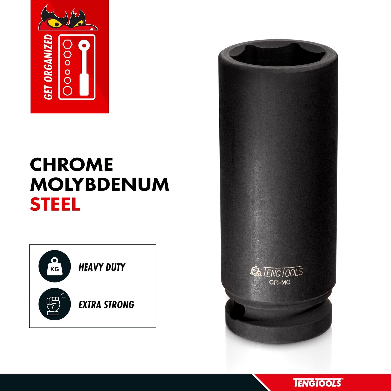 Teng Tools 1/2" Deep Impact Socket DIN AF 13/16"