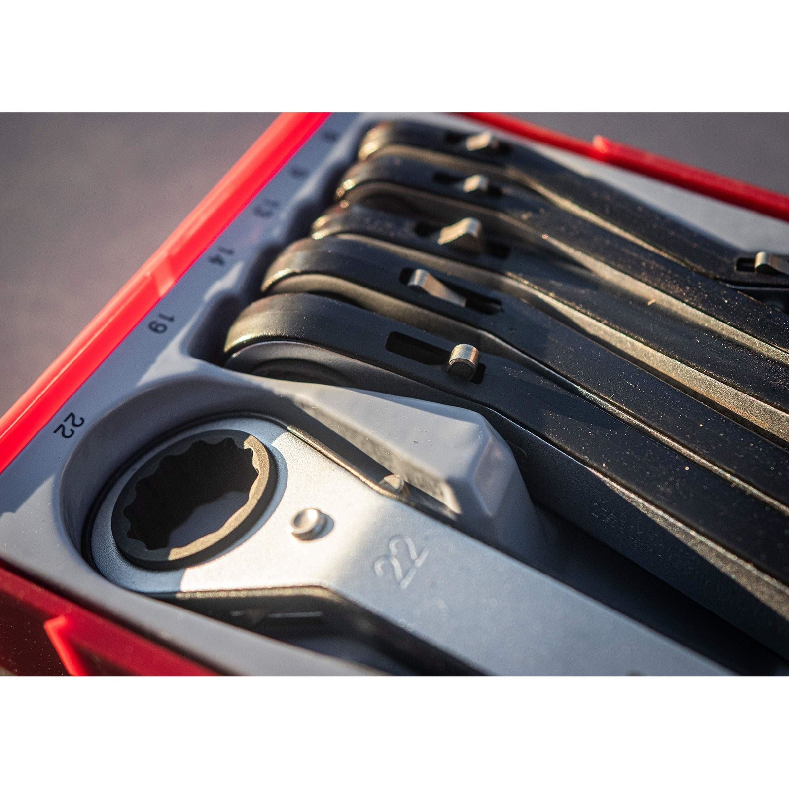 Teng Tools Ratcheting Ring Spanner Set TT1 6 Pieces