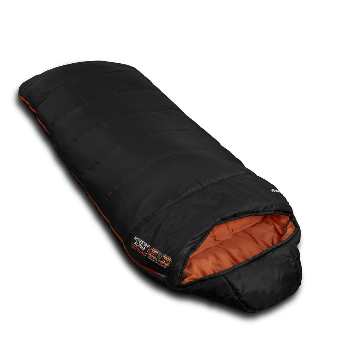 Vango Nitestar Alpha 300 Quad Pirate Black Single Sleeping Bag