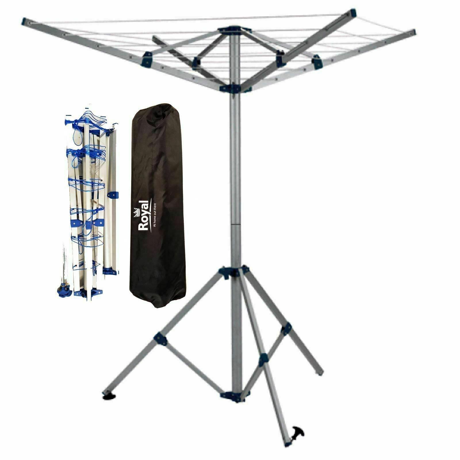 Royal Portable Aluminium Clothes Line Camping Caravan Washing Airer Dryer
