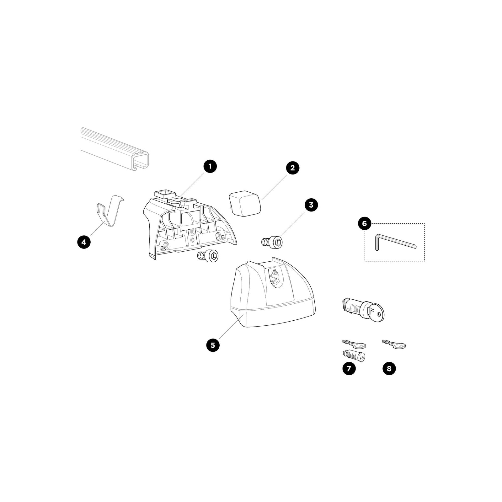 Thule Foot Cover for Rapid 753 & Podium - Spare Part
