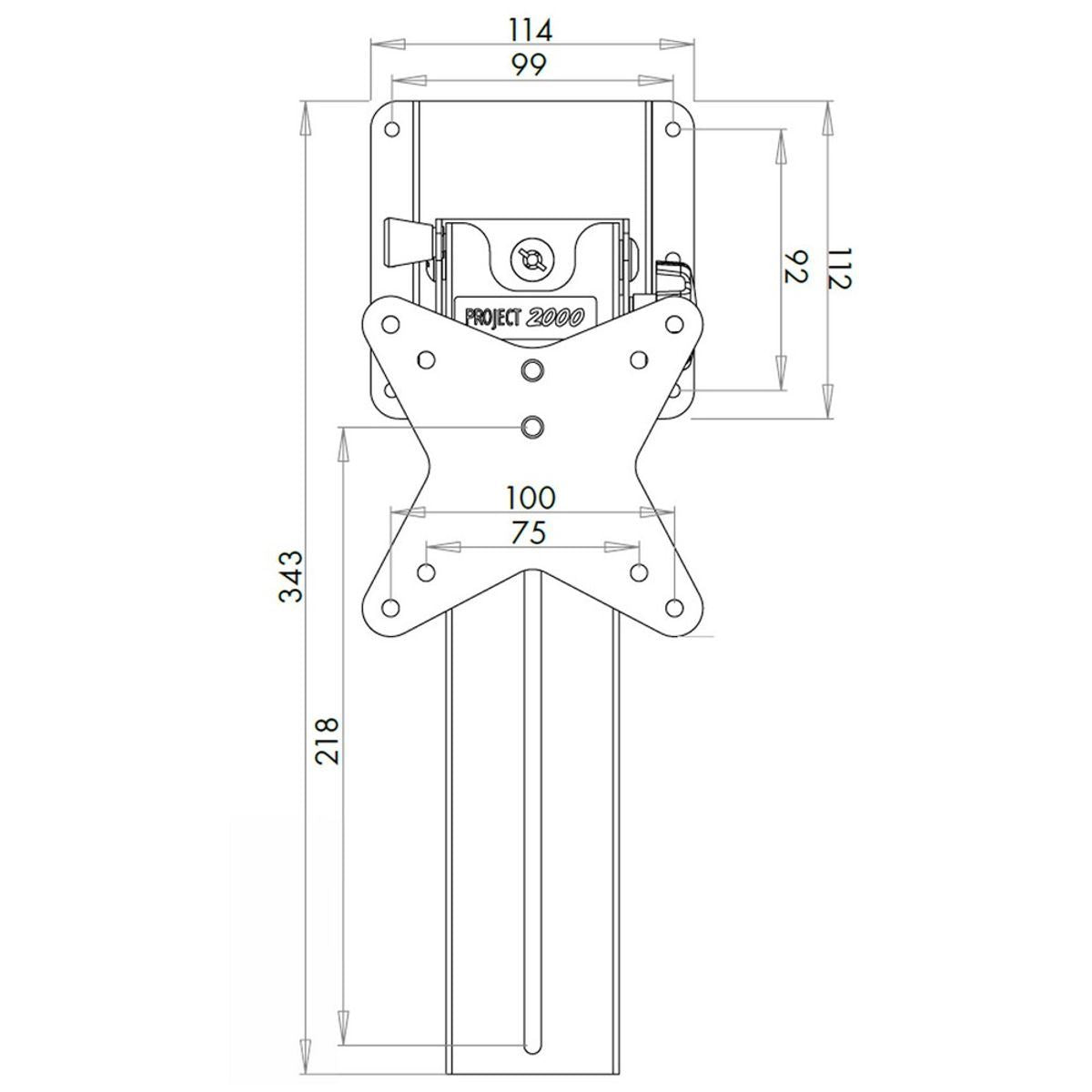 LCD TV Hinged Bracket (Ceiling Mount) for Campervans