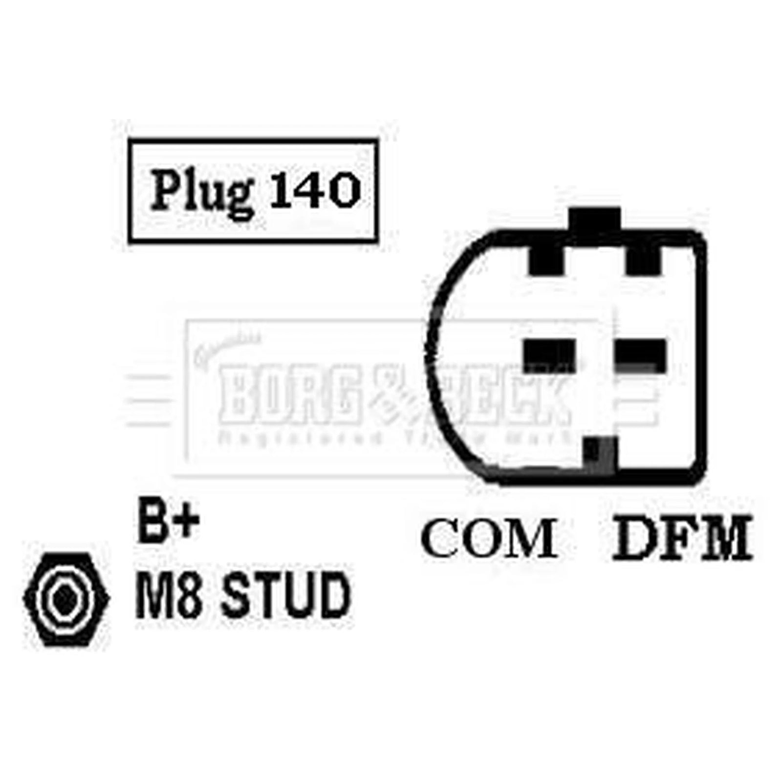 Borg & Beck Car Alternator 12V BBA2421